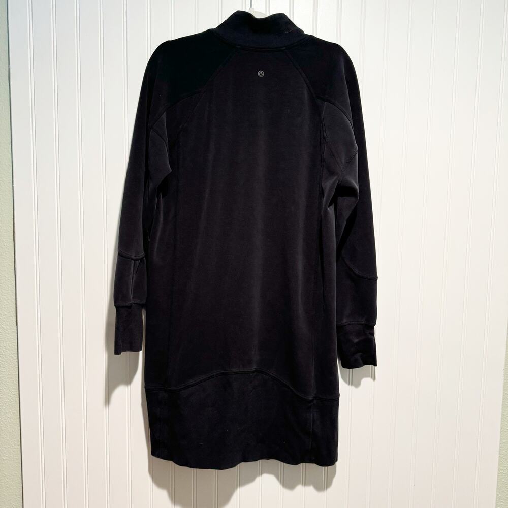 Lululemon Softstreme Long Sleeve Half Zip Dress Black Size 8 - Picture 6 of 6